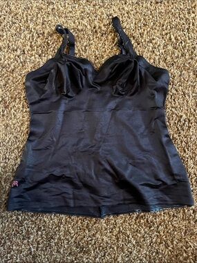 Ruby Ribbon Black Shaping Camisole